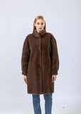 faux fur coat long style  furry casual thick warm fur  2023 Autumn winter coat free shipping