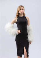 ostrich feather long sleeve for party wedding luxurious arm glove cuffs elegant free shipping