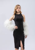 ostrich feather long sleeve for party wedding luxurious arm glove cuffs elegant free shipping