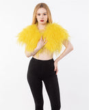 LVCOMEFF real ostrich fur vest bolero  free shipping  210721-1