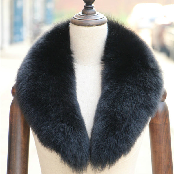 real fox fur collar scarf winter warm fluffy natural fur free shipping - eileenhou rabbit fox mink raccoon chinchilla   lady real  fur coat jacket