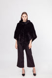 LVCOMEFF natural knitted mink fur poncho pullover   210722