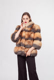 LVCOMEFF natural gold fox fur coat free shipping 210733