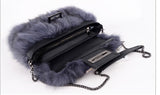 real fox fur handbag fluffy furry free shipping - eileenhou rabbit fox mink raccoon chinchilla   lady real  fur coat jacket