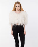 LVCOMEFF real ostrich fur shawl cape  free shipping  210721-2