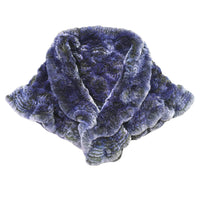 LVCOMEFF knitting rex rabbit fur shawl cape with flower  210735