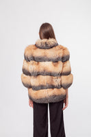 LVCOMEFF natural gold fox fur coat free shipping 210733