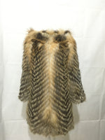 LVCOMEFF natural gold fox fur long coat with hood plus size free shipping 210734