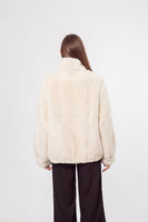 LVCOMEFF natural rex rabbit fur coat free shipping  210726