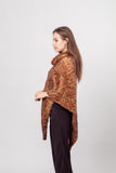 LVCOMEFF natural knitted mink fur poncho pullover  210719