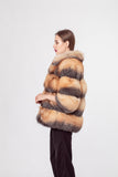 LVCOMEFF natural gold fox fur coat free shipping 210733