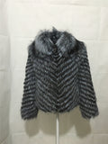 LVCOMEFF natural silver fox fur jacket plus size free shipping 210728