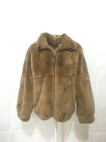 LVCOMEFF natural rex rabbit fur coat free shipping  210726