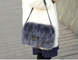 real fox fur handbag fluffy furry free shipping - eileenhou rabbit fox mink raccoon chinchilla   lady real  fur coat jacket