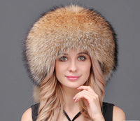 women real fox fur hat  furry fluffy with tassels  fringe plush  free shipping - eileenhou rabbit fox mink raccoon chinchilla   lady real  fur coat jacket