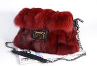 real fox fur handbag fluffy furry free shipping - eileenhou rabbit fox mink raccoon chinchilla   lady real  fur coat jacket