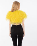 LVCOMEFF real ostrich fur vest bolero  free shipping  210721-1