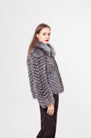 LVCOMEFF natural silver fox fur jacket plus size free shipping 210728