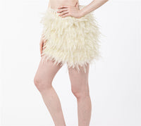 LVCOMEFF real  feather skirt  free shipping  210721-10