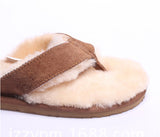real  sheep fur one fur flip-flops slippers slides with fur lined free shipping - eileenhou rabbit fox mink raccoon chinchilla   lady real  fur coat jacket