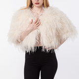 LVCOMEFF real ostrich fur jacket free shipping  210721-3