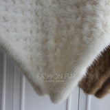 women real knitted mink fur pullover poncho free shipping - eileenhou rabbit fox mink raccoon chinchilla   lady real  fur coat jacket
