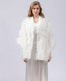 ostrich feather shawl lace cape luxurious for party wedding elegant furry free shipping