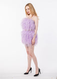 LVCOMEFF real ostrich fur feather dress  free shipping  210721-6